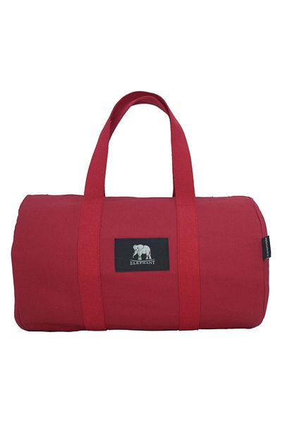 ELEPHANT ÇANTA حقيبة رياضية قماش اسطوانة حمراء - حجم صغير (العرض: 36 سم)