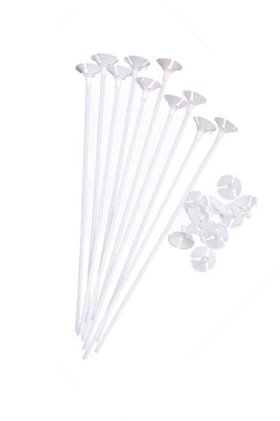 Orca Süs Balloon Stick Plastic - 10 Pieces-