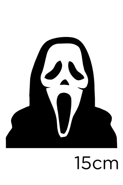 New Jargon Autocolant Mască Scream Negru - Lipire 15cm