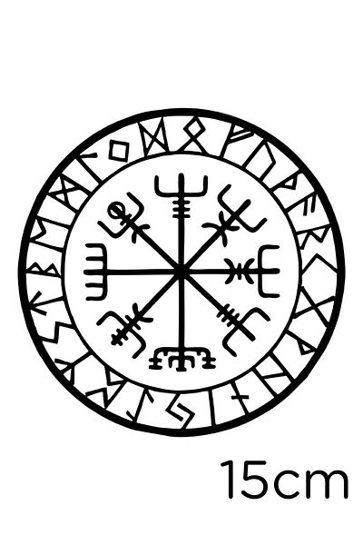 New Jargon Autocolant negru Shaman Compass Starry Vehicle - 15cm