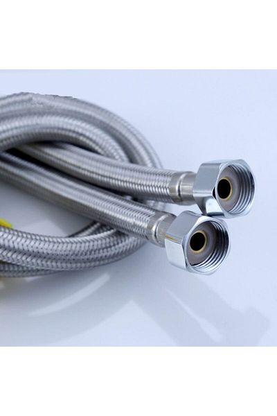 5DM Σύνδεση καθίσματος τουαλέτας Flex Hose Spiral Steel Braided - 3/8 - 3/8