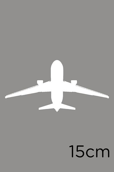 New Jargon Autocolant autocolant pentru avion care decolează în sus 15 cm - alb