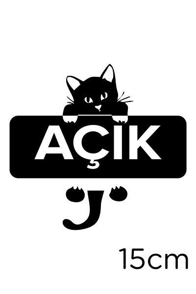 New Jargon Autocolant cu inscripții și pisici în aer liber 15 cm - negru