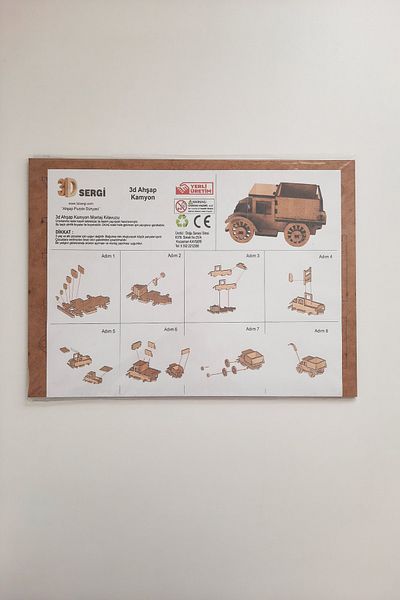 3D SERGİ 3d Wooden Truck Puzzle