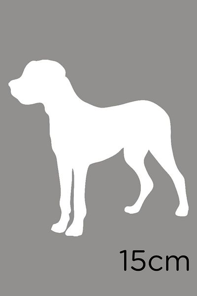 New Jargon Autocolant pentru câine Great Dane 15cm - Alb