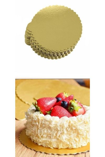 Hayal Aksesuar Cake Mat Wipes 50 Pieces Gold Thin 18 Cm