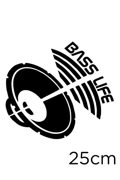 New Jargon Pastă autocolant cu inscripții Loud Hapors și Bass Life 25 cm - Negru