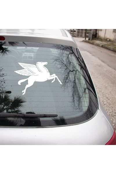 New Jargon Autocolant Pegasus Icon Cal Zburător - Pastă albă de 25 cm