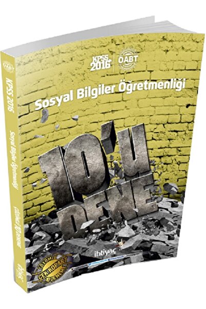 İhtiyaç Yayıncılık Ihtiyaç Yayınları Öabt Sosyal Bilg. 10'lu Deneme-2016-.-