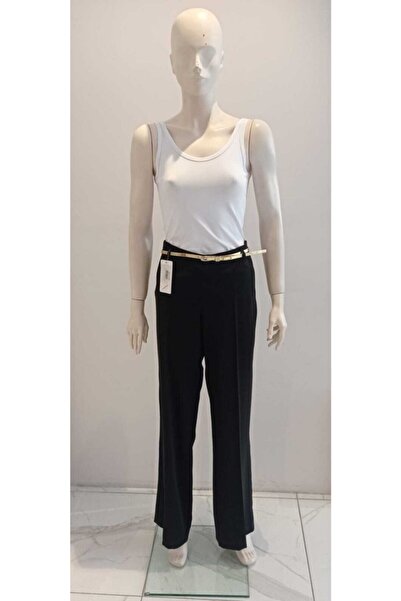 AYHAN Жіночі золоті штани з широкими штанинами та поясом