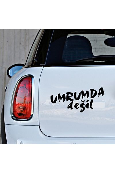 New Jargon 25 cm I Don't Care Text - Autocolant pentru vehicul și perete, negru
