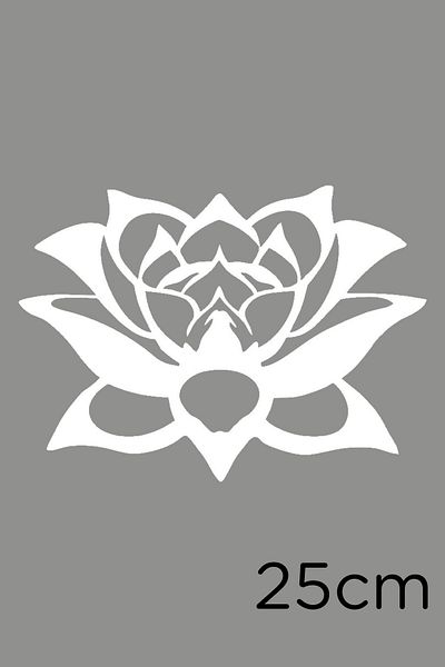 New Jargon Autocolant Motiv Floare De Lotus Pentru Yoga Si Zen 25cm - Alb