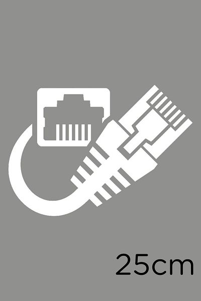 New Jargon Cablu Internet Intrare și Ieșire Jack Autocolant Lipire 25cm - Alb