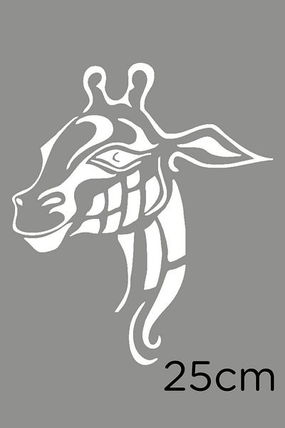 New Jargon Autocolant Tatlış Girafe Face Lipire 25cm - Alb