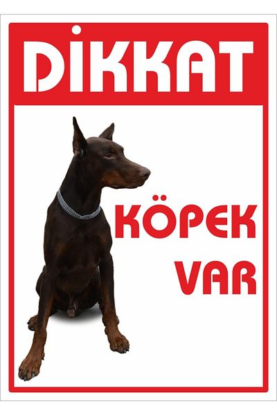Dekotacım تحذير يوجد كلب ديكوتا ورقة 25x35 سم.