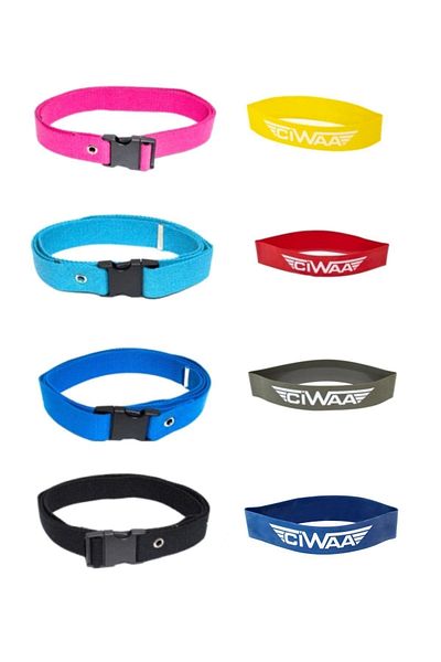 CIWAA Yoga Belt and Airobic Resistance Tire Set Colorful Set of 8