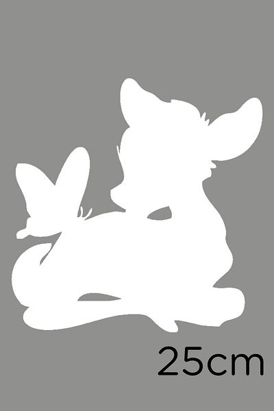 New Jargon Un Fluture Minuscul A Dorit Cute Gazelle Baby Sticker 25 Cm - Alb