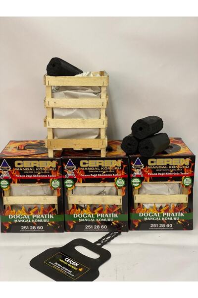 CEREN MANGAL Doğal Pratik Mangal Kömürü Çıtalı Alttan Yakmalı Maşa Ve Yelpaze...