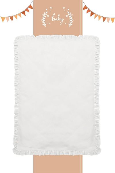 Piamom Simple Plain Farballi / Ruffled Cotton Baby / Kids Bedding Set