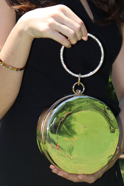 weem bag Βραχιόλι Light Gold Mirror Βραδινό Φόρεμα Τσάντα