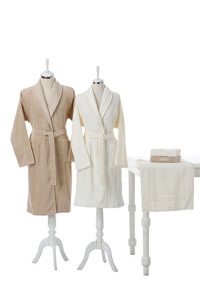 Özdilek Σετ μπουρνούζι Unisex Cotton Brown Cream 5 τεμαχίων