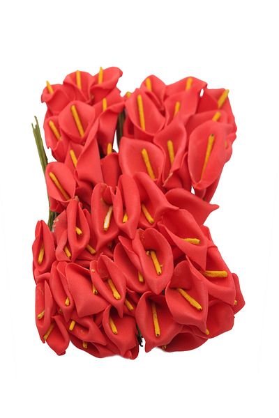 Lora Wedding 15cm Λατέξ Κόκκινο Χρώμα Gala Flower 72 Τεμάχια