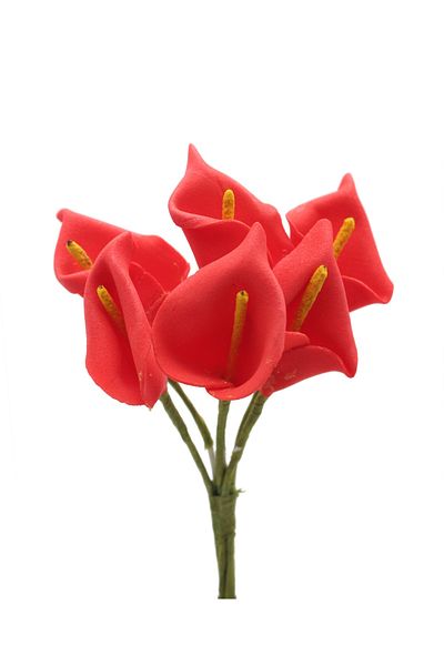 Lora Wedding 15cm Λατέξ Κόκκινο Χρώμα Gala Flower 72 Τεμάχια