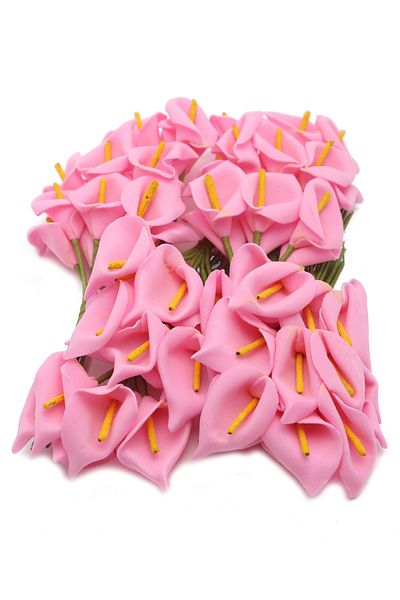 Lora Wedding 15cm Latex Pink Color Gala Flower 72 Τεμάχια