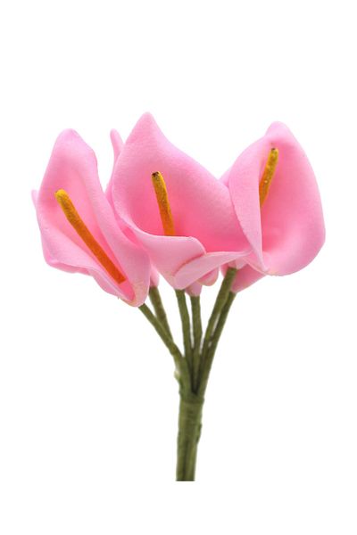 Lora Wedding 15cm Latex Pink Color Gala Flower 72 Τεμάχια