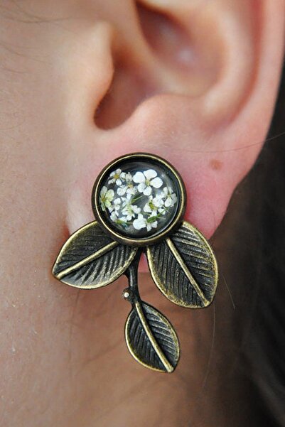 LADYMİRAGE Bahar Çiçekleri Üç Yapraklı Küpe