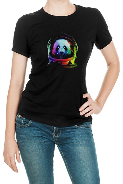 QIVI Vanzemaljska Panda Astronaut Panda Astronaut Svemir Štampano Crna Ženska...