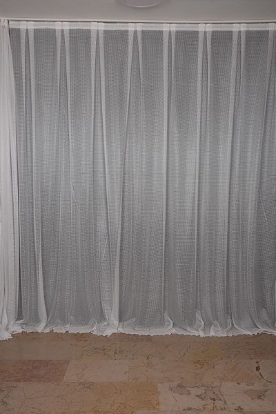 AKÇA TEKSTİL Close Point Cream Color Single Wing Ready Planted Pleated Background Curtain 300*260 Cm