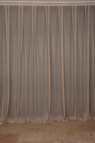 AKÇA TEKSTİL Close Point Mink Color Single Wing Ready Planted Pleated Background Curtain 300*260 Cm