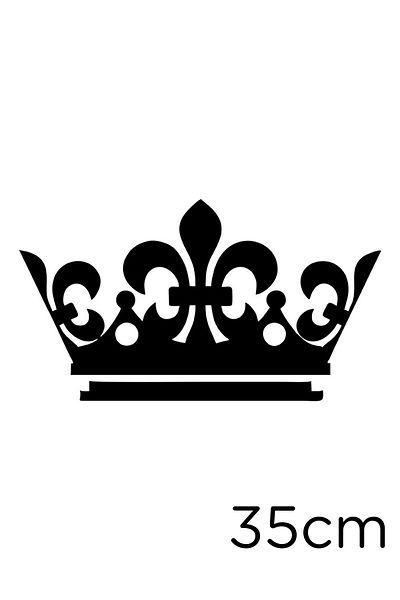 New Jargon King King Crown Auto Vehicul Autocolant Autocolant 35cm - Negru
