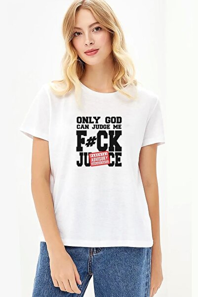 QIVI Samo Bog može da me sudi Fck Ju Ce Štampano Belke Pleteno Majica T-shirt...
