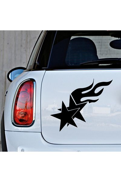 New Jargon Autocolant Black Army - Stele și efect de foc, lipire de 35 cm