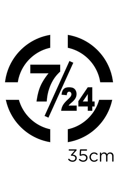 New Jargon 7-24 Pastă autocolant cu inscripții deschise 35cm - Negru
