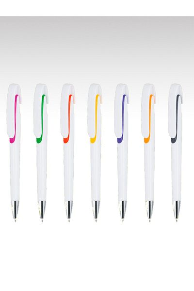 EGESTA 5 Pieces Push Ballpoint Pen with Blue Ink - Red
