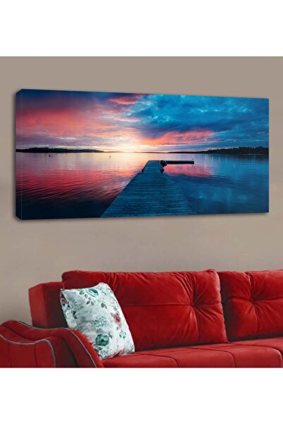 Sebenta Extra Dev Boyut Lüks Kanvas Tablo Gün Batımı
