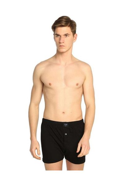 Tutku Men's Combed Cotton Boxers - Pack of 4 - Black