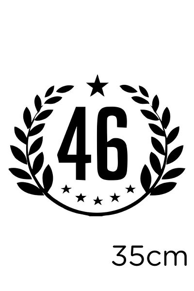 New Jargon 46 Scrieri și Stele Mari și Mici Autocolant Auto 35cm - Negru
