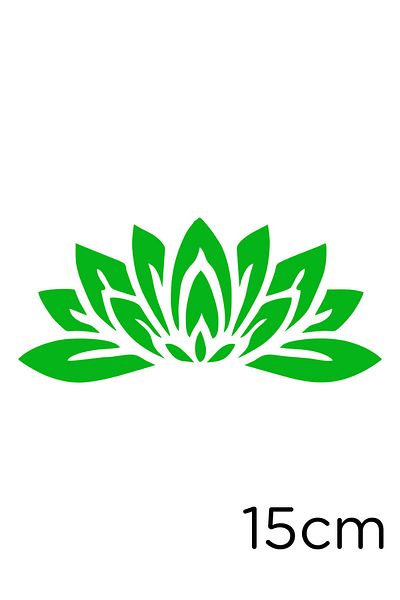 New Jargon Green Lotus Flower Sticker - 15 Cm, Wide Large Leaf Sticking