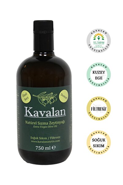 Kavalan Iyi Tarım Uyg. Yeni Sezon 2025-26 / 750 ml Erken Hasat Soğuk Sıkım Domat Natürel Sızma Zeytinyağı