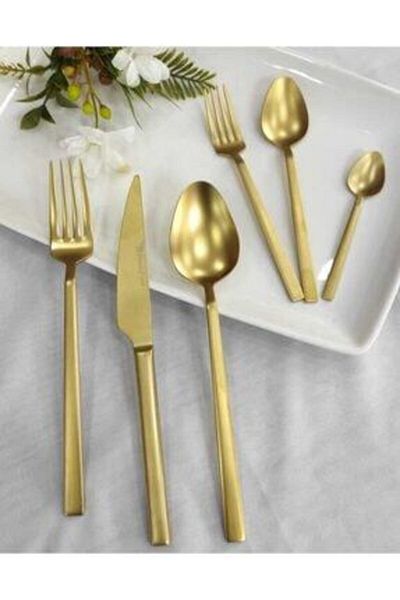 BRONDOFF Stayle Matte Gold Titanium 6 Teaspoon