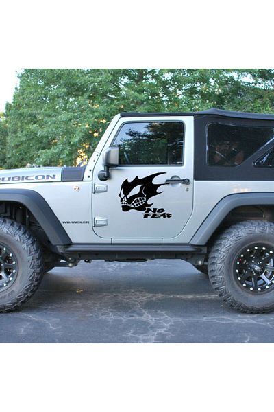 New Jargon Autocolant pentru accesorii pentru vehicule No Fear Sponsor Skull 25cm - Negru