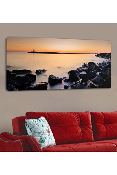 Sebenta Extra Dev Boyut Lüks Kanvas Tablo Deniz Feneri