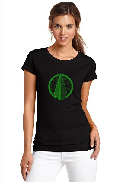 QIVI Arrow Logo Classic Štampano Crna Ženska Pleteno Majica T-shirt T-shirt