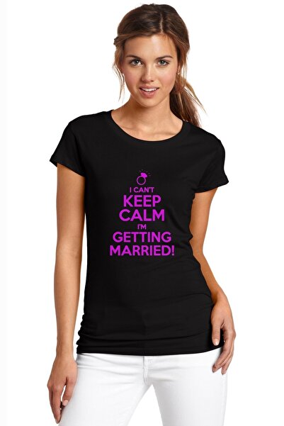 QIVI Tricou tricotat pentru femei, negru, cu imprimeu Can't Keep Calm, Can't ...