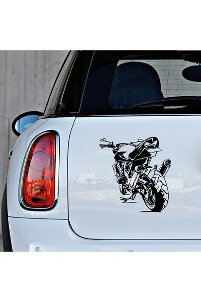 MIGNATIS Autocolant pentru motociclete, autovehicul și perete 25 cm - negru
