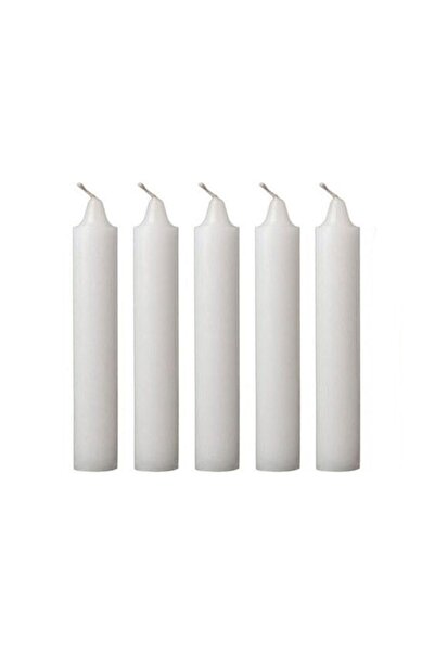 Znl Home Beyaz Klasik Mum 5 Adet Bakkal Mumu (10cm)